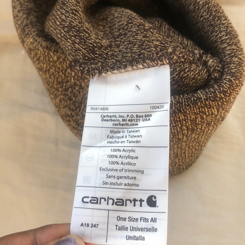 ⭐️CARHARTT BRWN &. BLACK hat CAP beanie …NEW - Picture 7 of 7